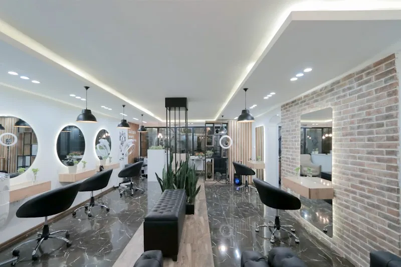 Modern salon interior with professional setup